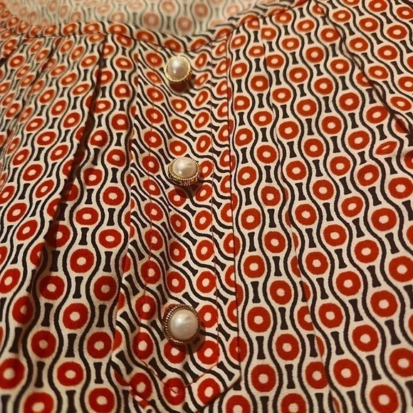 NWOT Talbots sleeveless  red,white and blue patterned top Size 4 - Picture 3 of 5